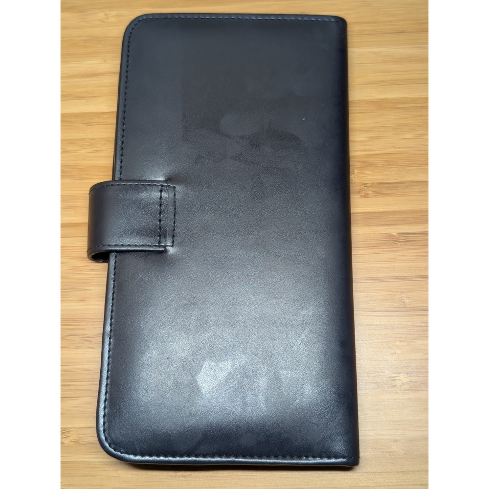 Ralph Lauren Folio Wallet Navy Blue Snap Closure Card Holder - Picture 6 of 9